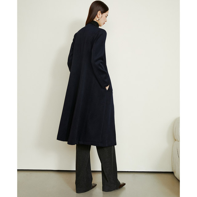 
Late white 2025 spring outfit new fashionable simple casual temperament jacket solid color wool long coat for women