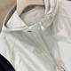 Large size 2024 spring new European horse clip for women with hooded solid color loose slim and versatile layered vest men
