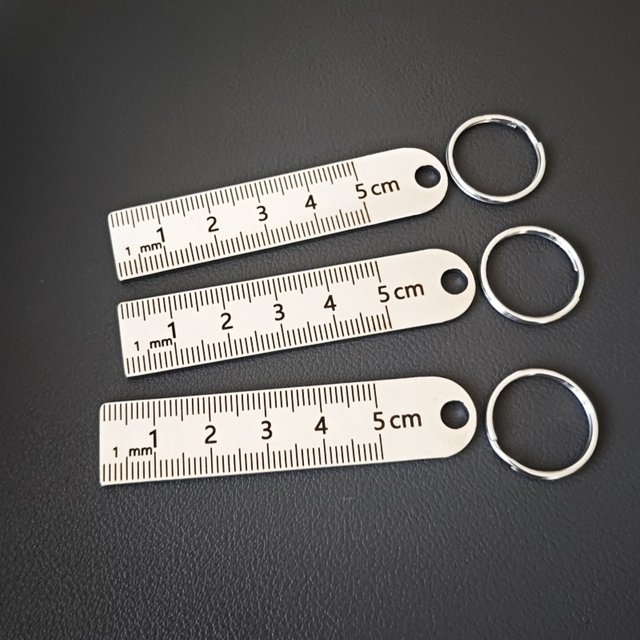 5cm small ruler 5cm mini small steel ruler stainless steel portable small ruler keychain pendant measuring small short ruler