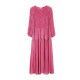 French new silk dress for women spring mulberry silk long skirt loose fashionable big hem skirt long sleeve large size women's clothing