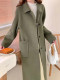 New autumn and winter double-sided cashmere coat for women's mid-length Korean version 100% Australian wool handmade wool wool coat loose