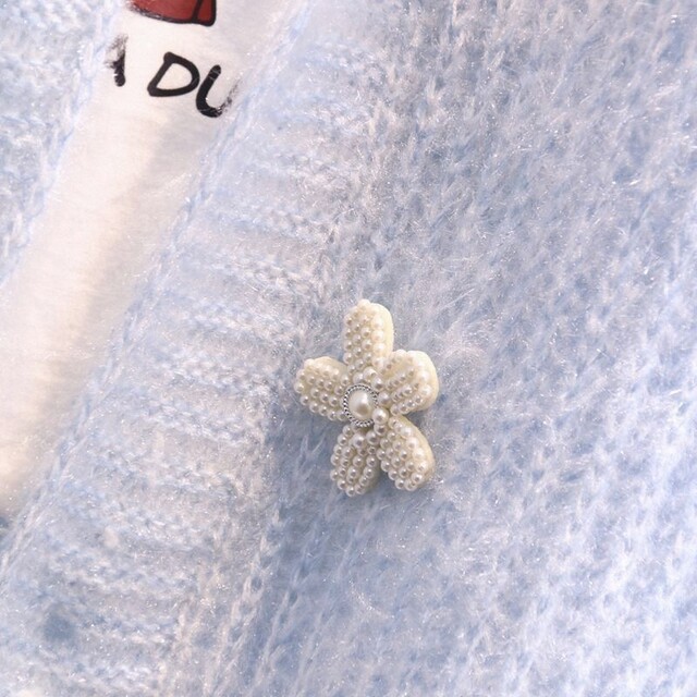 Large-size beaded design sweater jacket for women 2025 spring and autumn new loose lazy style knitted cardigan
