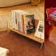 Nordic retro creative book stand small bookshelf cherry wood solid wood storage rack medieval desktop book storage rack