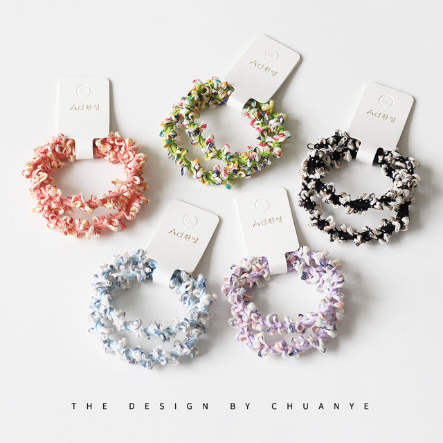 Chuanye Color Bean Hair Rope Tie Hair Rubber Band High Elastic Durable Head Rope Women's 2025 New High-end Hair Round Hair Accessories
