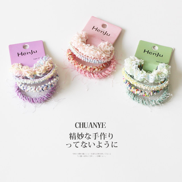 Kawano knitted hemp rope hair rope for women 2025 new high-end head rope tie hair rubber band high elastic durable hair ring