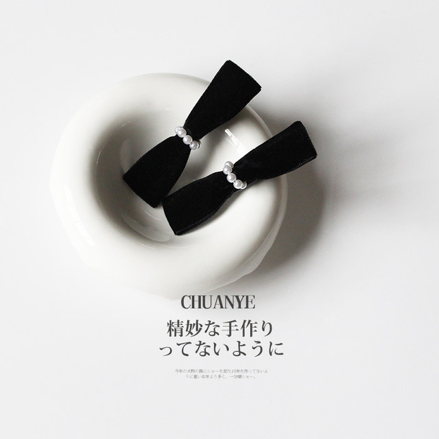 Kawano cold wind bow hairpin female side Internet celebrity temperament hairpin headdress Japanese and Korean clip bangs clip forehead