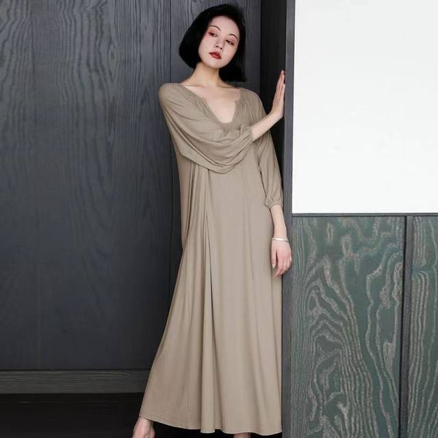Increase the code 300jin [Jin is equal to 0.5 kg] Loose 2023 Spring and Autumn New Paper Women's Seven -point Sleeve Sleeping Drinks Pregnant Women
