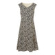 Mingshilu sleeveless printed a-line dress women's autumn 2025 new slim-fitting mid-length skirt V-neck waist