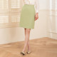 Famous teacher's skirt women's new spring asymmetric slit skirt pencil skirt OL professional natural waist