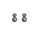 DOUDOUSTORE Neutral Gray 925 Silver Needle Cool Gray Pearl Earrings Daily Versatile Commuting Earrings for Women