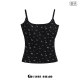American hot girl floral small suspender vest for women with gray breast pads to make her look slim and slim base top trendy
