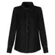 Black shirt for women long sleeves professional fashion trendy 2025 new top autumn and winter French velvet shirt autumn