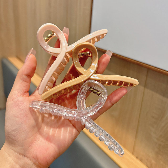 Elegant temperament headdress large-sized scratch shark clip hair clip hair clip for women's back head acrylic hair clip for the spring new style
