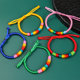 Children's colorful rope bracelet Dragon Boat Festival hand -woven female baby red rope bracelet DIY hand rope five -color line boys
