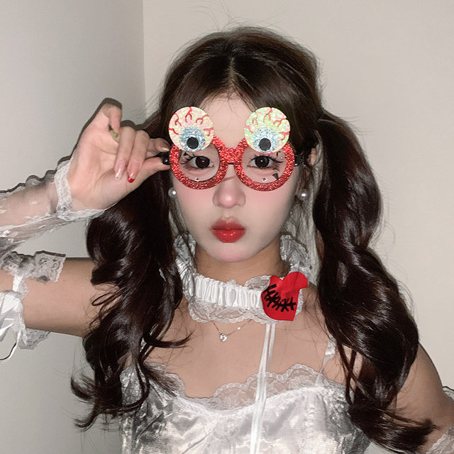 Halloween decoration glasses holiday party pumpkin spider creative mask boy and girl demon dress up photo props