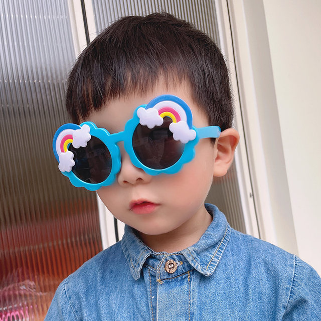 Children's sunglasses, fashionable and cute baby sunglasses for boys and girls, trendy rainbow glasses for cartoon little girls