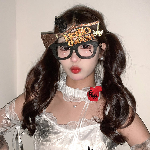 Halloween decoration glasses holiday party pumpkin spider creative mask boy and girl demon dress up photo props