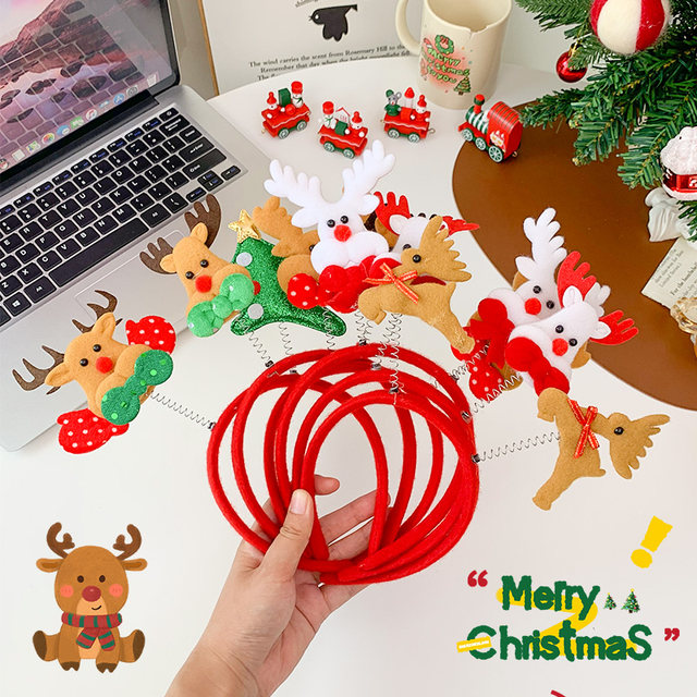 Christmas headband Santa Claus Elk Snowman headband holiday props dress-up supplies for adults and children hair accessories