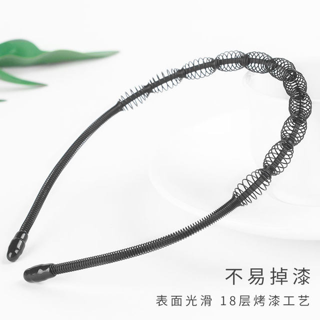 Men's hair hoop, Japanese and Korean back, anti -slip wave wave head hoop Korean sports trend simple card headband hair band
