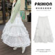 New spring and summer tulle skirt white mesh skirt for women mid-length A-line high-waisted slim big puffy cake skirt
