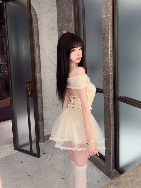 Eva Junjun Jiang Pure Sweet and Versatile Lace-up Three-layer Mesh Cake Puffy Skirt Women's Ballet Style Half-Both Short Skirt
