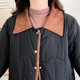 Large size 2024 autumn and winter new cotton jacket for women short small corduroy lapel light and warm cotton jacket