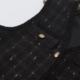 Spring and autumn new mid -length sleeveless suit horse clip large size fat MM small incense wind rough flower grid vest jacket