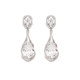 EVESENSE Carat series light luxury silver flash diamond water drop earrings high-end niche original earring temperament earrings