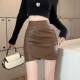 
Irregular pleated high waist skirt for women in autumn and winter 2025 new winter clothing pu leather sexy hip a line short skirt