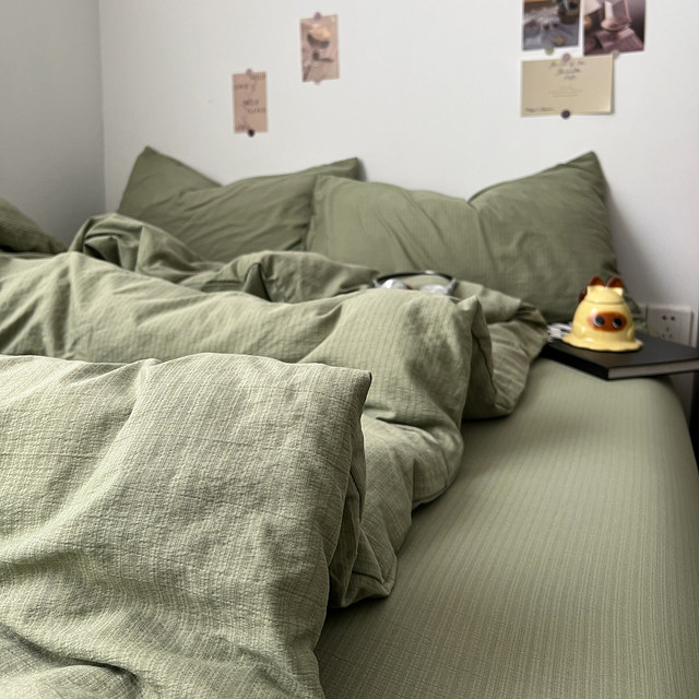 Class A bed four-piece set pure cotton 2025 new quilt cover quilt cover bed sheet student dormitory three-piece set bed cover 4