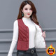 2024 autumn and winter new style down cotton vest for women plus velvet pony clip thickened thermal vest large size close-fitting waistcoat