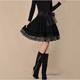 Fireworks ironing spring, autumn and winter women's woolen original retro versatile pleated puffy skirt half-body short skirt
