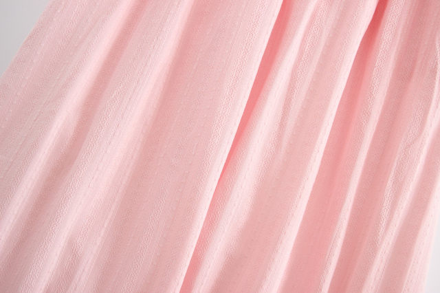 Homemade Pink Sweet Pocket Cotton Blossom Skirt Female 2025 Spring and Summer Small High -waist A -line Skirt