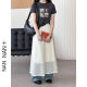 Sweet lace long skirt for women in spring and autumn design double-layer hollow lace elastic high-waist skirt stacked
