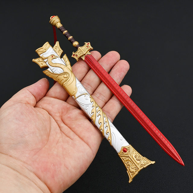 22CM Eternal Calamity Game Peripheral Full Metal Sword Weapon Model ...