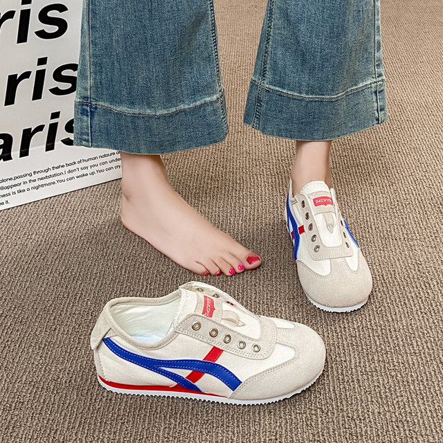 
Super soft pregnant women's shoes for women in autumn, lazy people wear sports and casual Forrest Gump shoes lightweight non-slip moral training shoes
