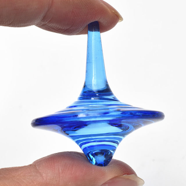 Plastic acrylic crystal transparent hand-turn gyro boy little girl game reward gift prize gift