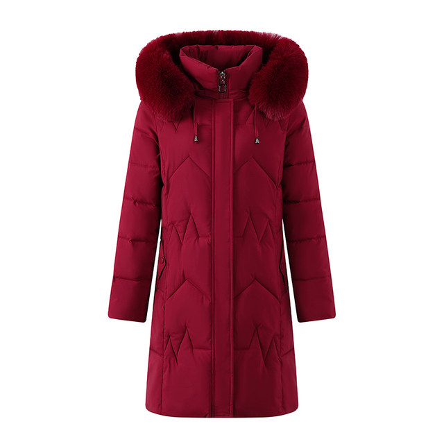 Middle-aged and elderly women's mid-length cotton-padded jackets for 50-year-old mothers winter down-padded jackets, middle-aged women's style cotton-padded jackets 2025 new style