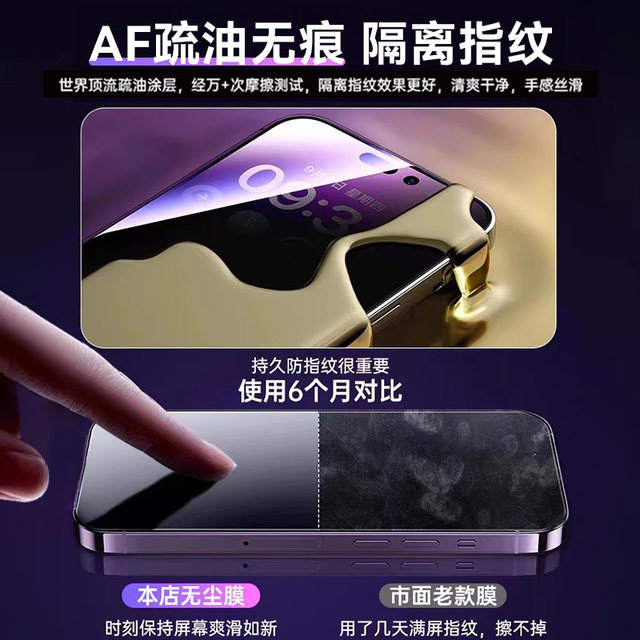 Applicable to Apple 17 tempered film iphone16 new Apple 15promax dust-free compartment 14pro Apple 15/14 mobile phone 13promax protection plus anti-peep 12/11 Corning XR matte S