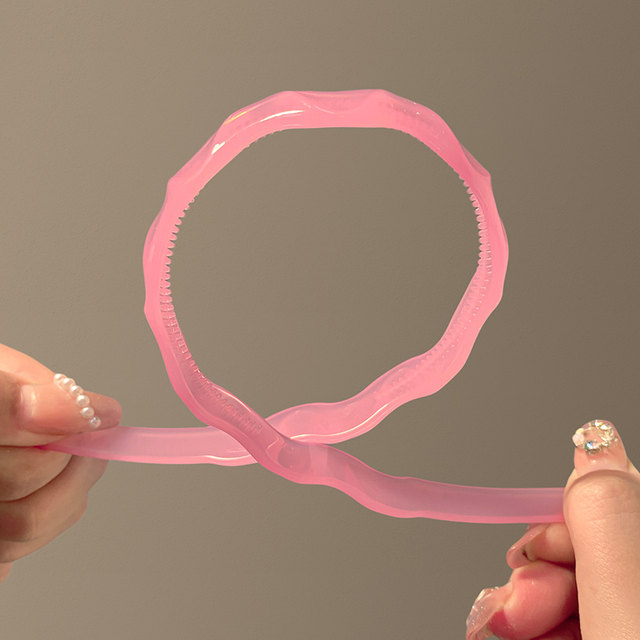 2025 new candy color wavy hairband for women with teeth non-slip solid color headband hair accessories face washing and going out universal hair card