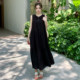 French high-end sleeveless dress for women 2025 summer new chic large size loose slim casual vest long skirt

