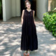 French high-end sleeveless dress for women 2025 summer new chic large size loose slim casual vest long skirt
