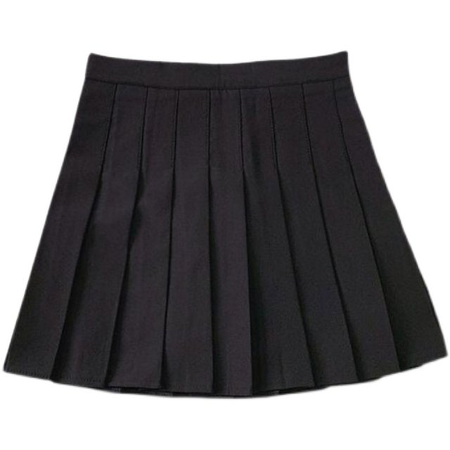 Pleated skirt with large size high waist college style versatile skirt summer fat MM student slim and anti-exposure A-line short skirt