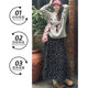 Retro floral skirt for women in spring and autumn new high-waist fat mm large size 2-300 Jin [Jin equals 0.5 kg] high-quality cake long skirt