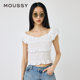 MOUSSY Summer New Product Sweet Sweetless Floral Shirt Women 010HS630-0831