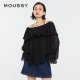 MOUSSY Mint Mambo style pastoral style one-length neck long-sleeved shirt for women 028HSZ30-0551