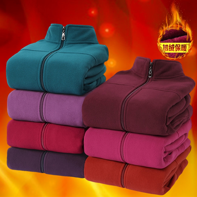 2025 new velvet thickened fleece jacket for middle-aged and elderly people stand-up collar fleece clothes for mothers wear autumn and winter cardigan for women