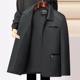 Fall and winter middle-aged and elderly men's fleece jacket dad's lapel business clothes middle-aged men's thick jacket top
