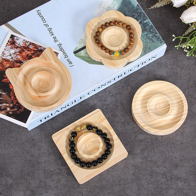 Handmade beaded design tray bamboo and wood jewelry tray display tray bracelet bracelet display stand DIY bracelet beaded tray