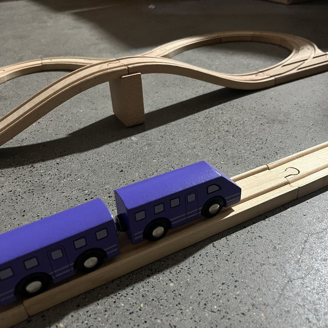 Wooden track train toys children's educational assembled building blocks baby early education